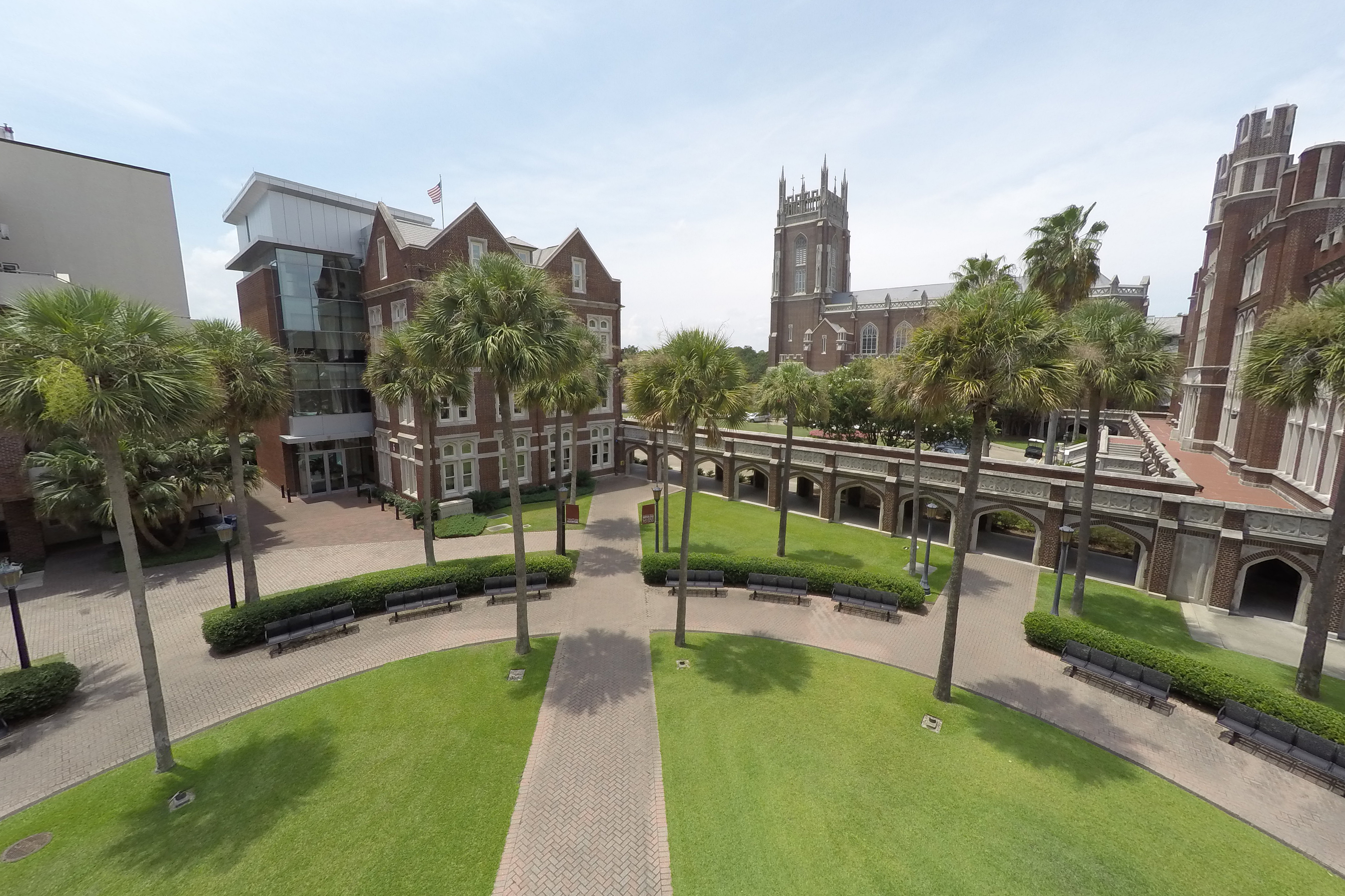 Overhead shot of Loyola's campus